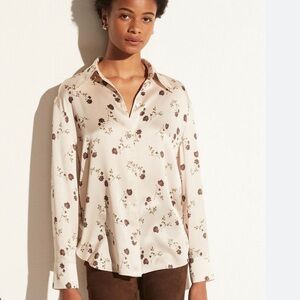 Vince Autumnal Rose Silk Shirt